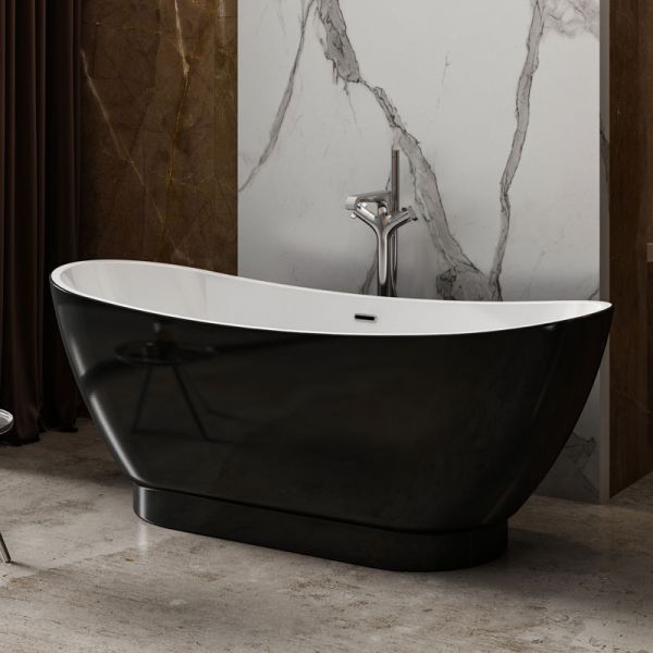 Charlotte Edwards Richmond Gloss Black 1760 Freestanding Bath