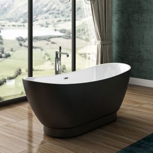 Charlotte Edwards Richmond Matt Black 1760 Freestanding Bath