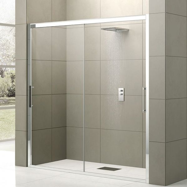 Novellini Rose 2M 1600 Chrome Double Sliding Shower Door