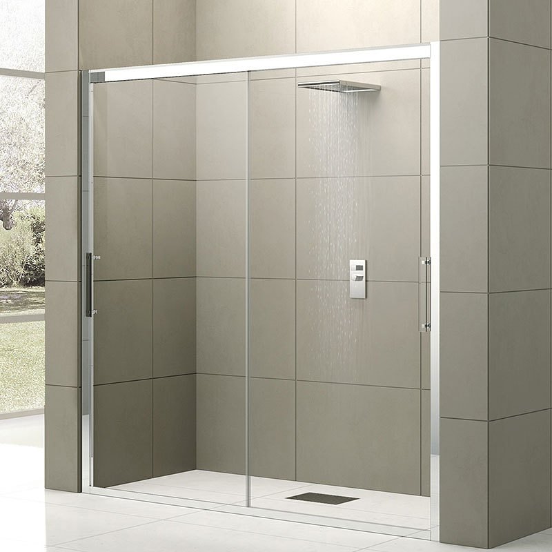 Novellini Rose 2M 1200 Chrome Double Sliding Shower Door ROSE2M1161K