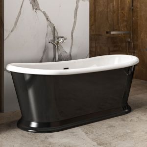 Charlotte Edwards Rosemary Gloss Black 1700 Freestanding Bath