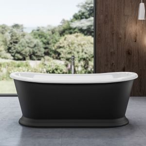 Charlotte Edwards Rosemary Matt Black 1700 Freestanding Bath