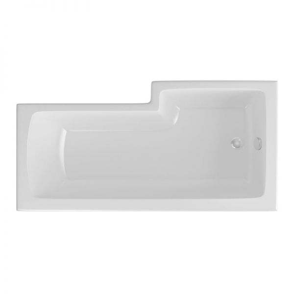 Eastbrook Beauforte Reinforced Shannon L Shaped 1500 x 850 Left Hand Shower Bath