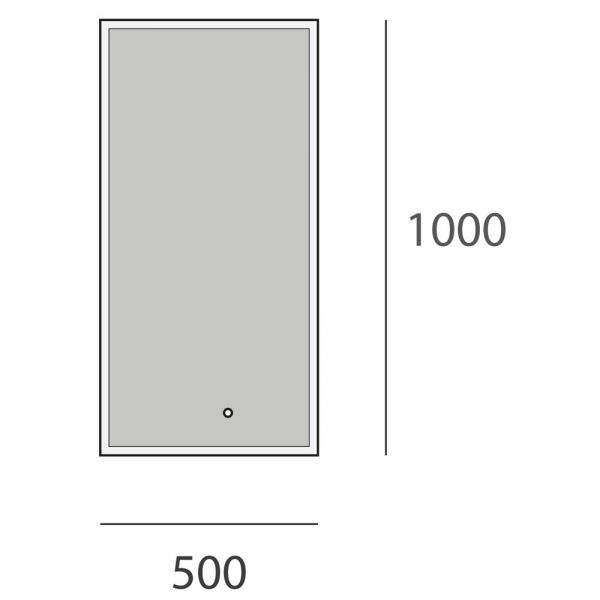 Origins Living Tate Light 500 x 1000 LED Bathroom Mirror #2