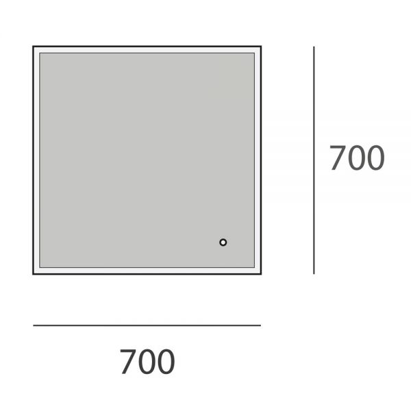 Origins Living Tate Light 700 x 700 Square LED Bathroom Mirror #2