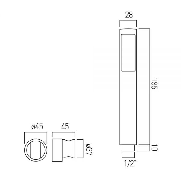 Vado Zoo Mini Shower Kit ZOOSFMKCP