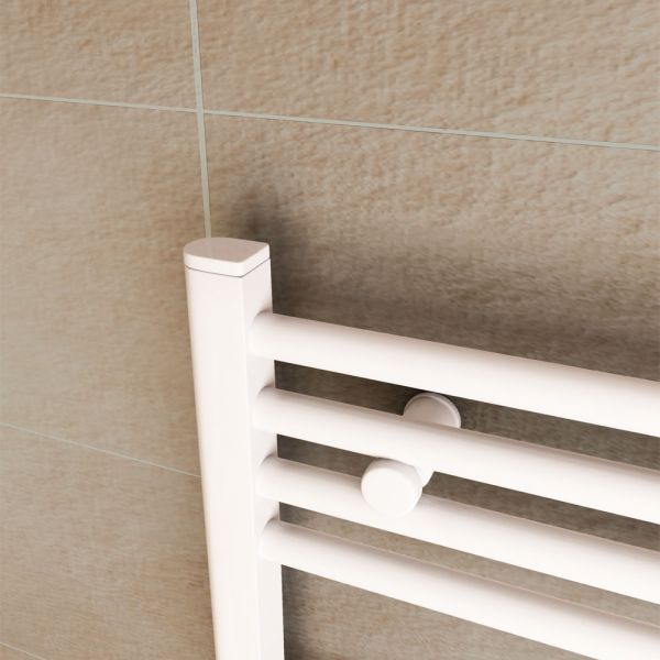 Eastbrook Wingrave 1800 x 600 Straight Gloss White Towel Rail #3