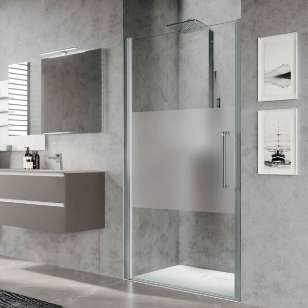 Novellini Young Plus 1B Hinged 900 BLACK Shower Door