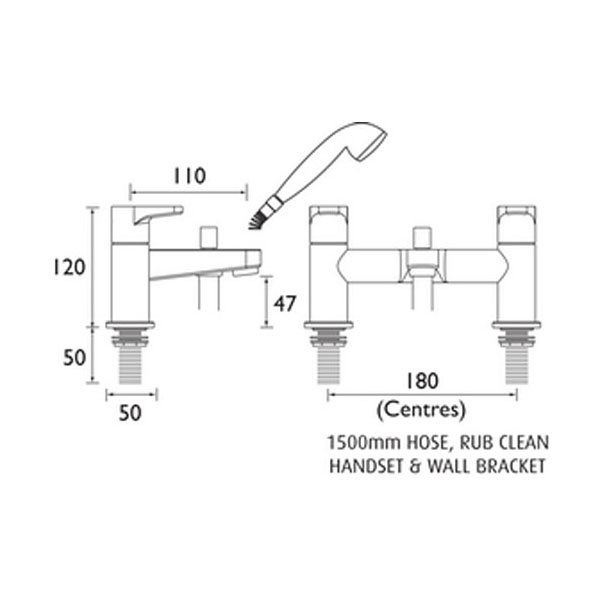 Bristan Quest Bath Shower Mixer Chrome Plated QST BSM C on sale at the