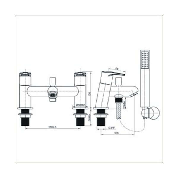 Bristan Smile Bath Shower Mixer Chrome SM BSM C on sale at the best