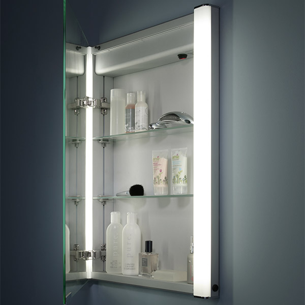 Roper Rhodes Vertex 550 Single Glass Door Bathroom Mirror Cabinet