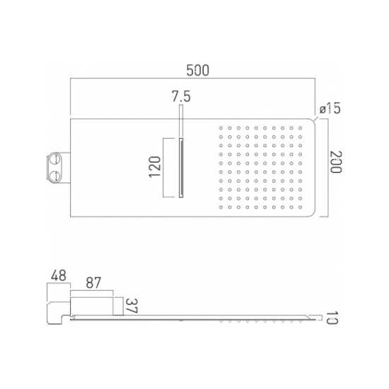 Vado Aquablade Slimline Easy Clean Multifunction Square Shower Head #2
