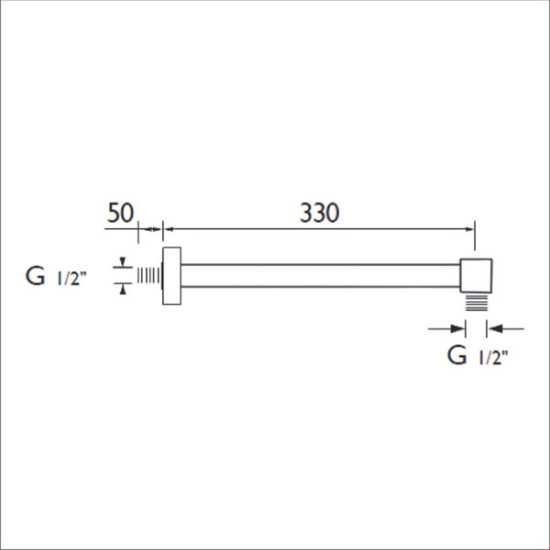 Bristan Square Wall Arm ARM WASQ01 C #2