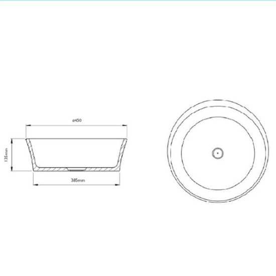 BC Designs Delicata Counter Top Basin BAB120 #2