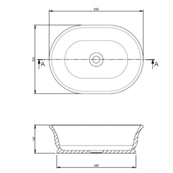 BC Designs Bampton Counter Top Basin BAB130 #2