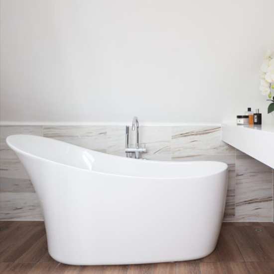 BC Designs Slipp Double Ended Freestanding Bath 1590 x 675 BAS035 #3
