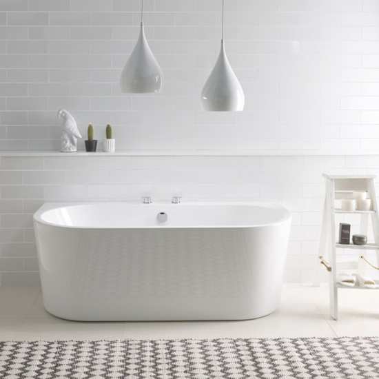BC Designs Ancora 1640 x 760 Back to Wall Double Ended Bath BAS055 #3