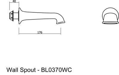 Crosswater Belgravia Crosshead Bath Spout BL0370WC #2