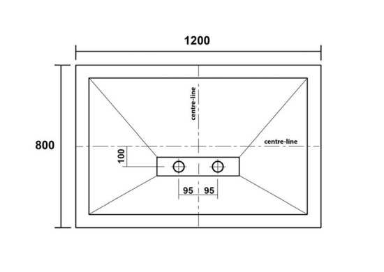 Kudos Connect2 Slip Resistant White 1200 x 800 Rectangular Shower Tray #5