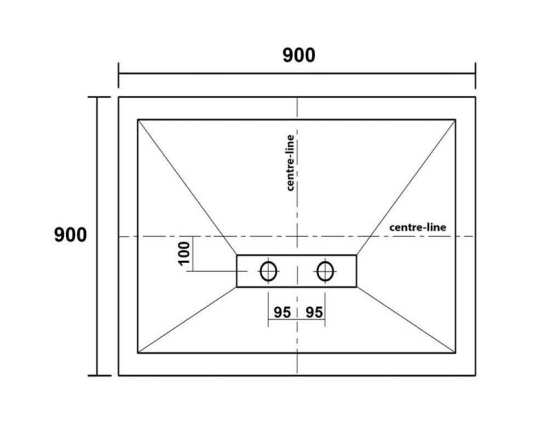 Kudos Connect2 White 900 x 900 Square Shower Tray #5