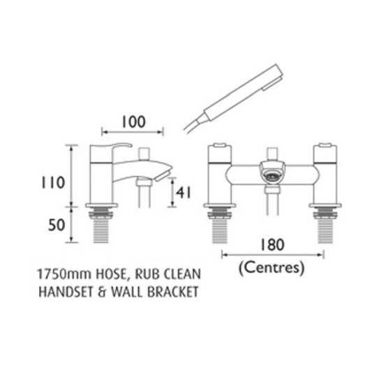 Bristan Capri Pillar Bath Shower Mixer CAP BSM C on sale at the best