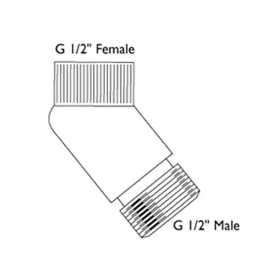 Bristan Angled Hose Connector CON1 C #2