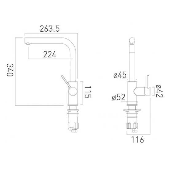 Vado Camber Sink Mixer Tap #2
