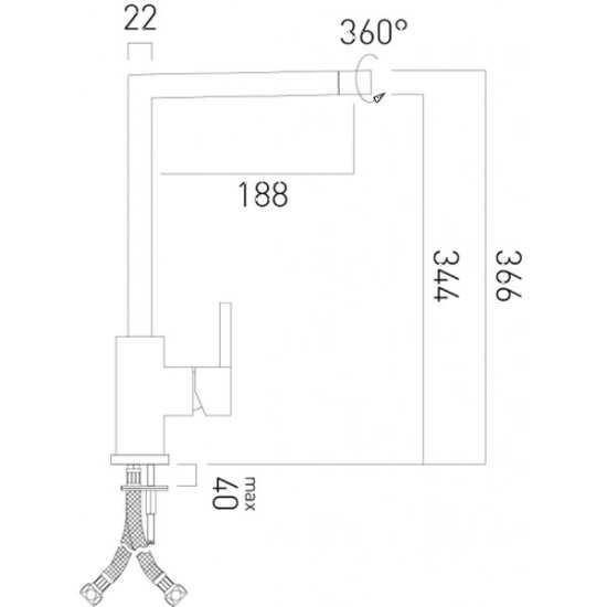 Vado Tetra Sink Mixer Tap #2