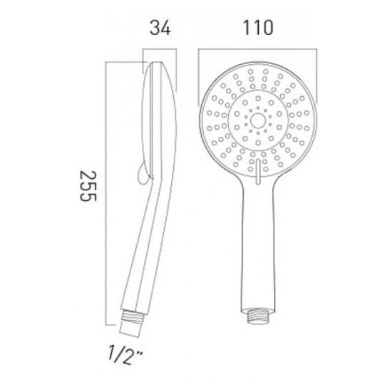 Vado Evolve Multi Function Shower Handset #2