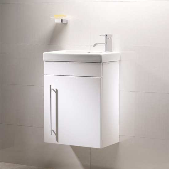 Roper Rhodes Esta 460 Wall Mounted Gloss White Vanity Unit and Basin ESWM45W ESB45 #2