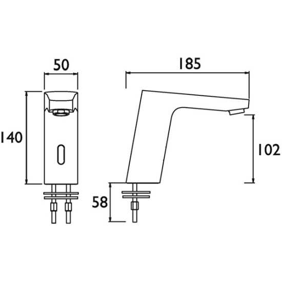 Bristan Infra Red IRB2 CP Automatic Basin Spout IRBS2 CP #2
