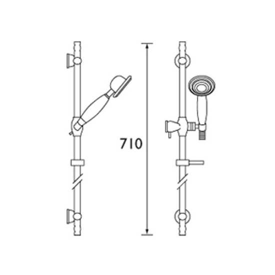 Bristan Single function Slide Bar Shower Kit KIT106 C #2