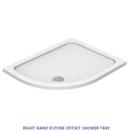 Kudos KStone Offset Quadrant Shower Tray 900 x 800mm #2
