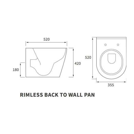 Moods Andolo Rimless Back To Wall Toilet #2