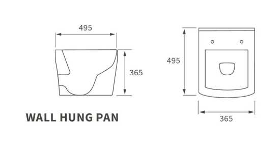 Moods Linden Rimless Wall Hung Toilet #2