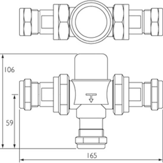 Bristan Gummers 22mm Thermostatic Mixing Valve MT753CP #2