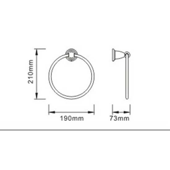 Bristan 1901 Towel Ring N2 RING C #2