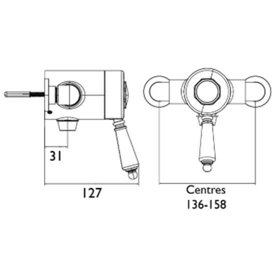 Bristan 1901 Exposed Sequential Chrome Shower Valve Only N2 SQSHXVO C #2