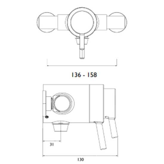 Bristan Prism Exposed Concentric Chrome Shower Valve Only PM2 CSHXVO C #2