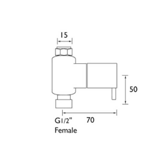 Bristan Prism Contemporary In Line Divertor (2 Outlets) Chrome Plated PM SDIV C #2