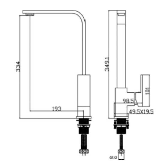 RAK Angled Kitchen Sink Mixer Tap RAKKIT010 #2
