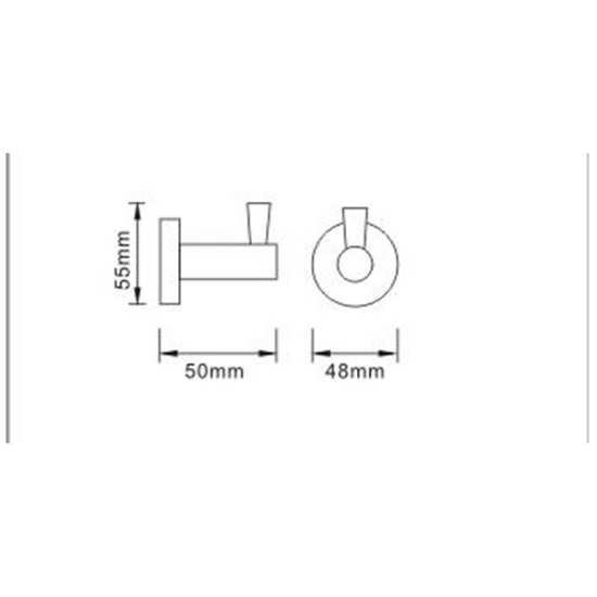 Bristan Round Robe Hook RD HOOK C #2