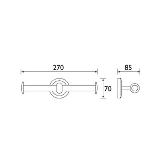 Bristan Solo Double Toilet Roll Holder Chrome Plated SO DROLL C #2