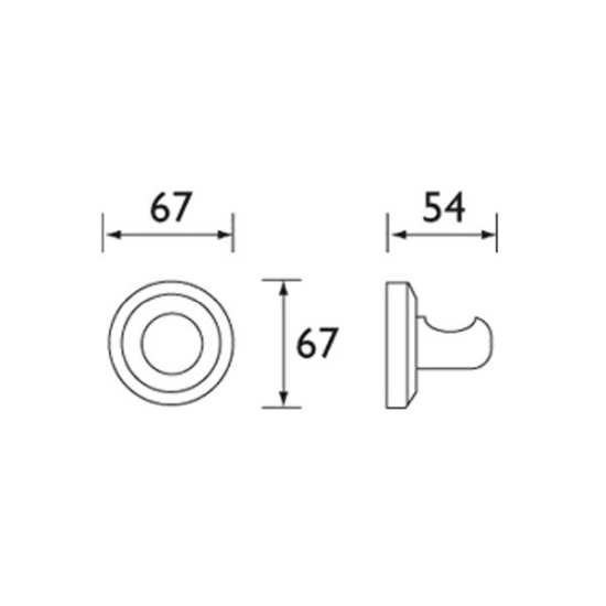 Bristan Solo Robe Hook Chrome Plated SO HOOK C #2