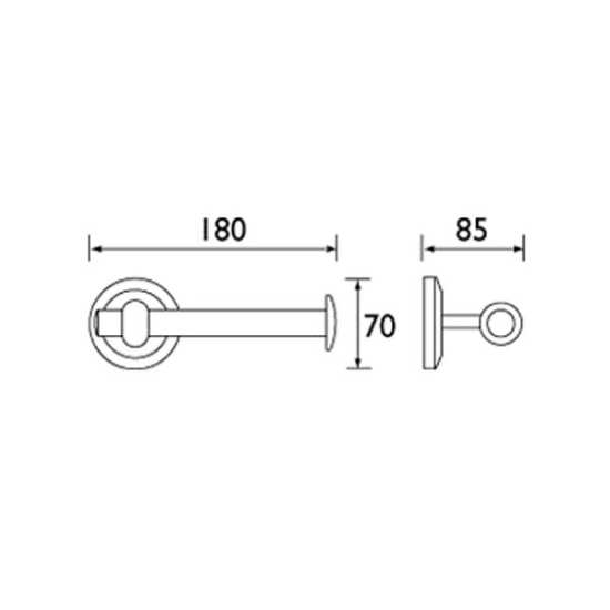 Bristan Solo Single Toilet Roll Holder Chrome Plated SO TOIL C #2