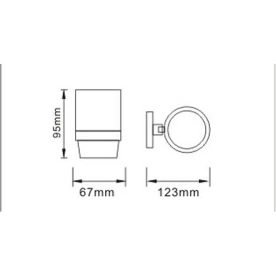 Bristan Square Tumbler and Holder SQ HOLD C #2