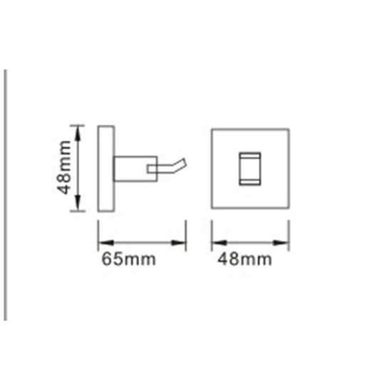 Bristan Square Brushed Brass Robe Hook SQ HOOK BB #2