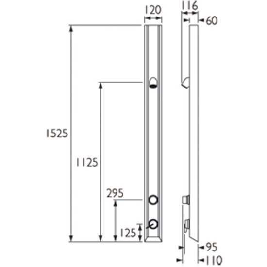 Bristan Gummers Timed Flow Shower Panel with VR Head TFP3001 #2