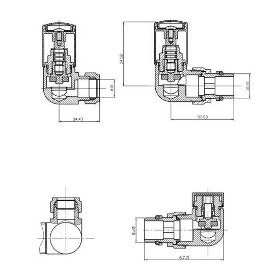Tissino Hugo Double Corner Valves Matt Black #2