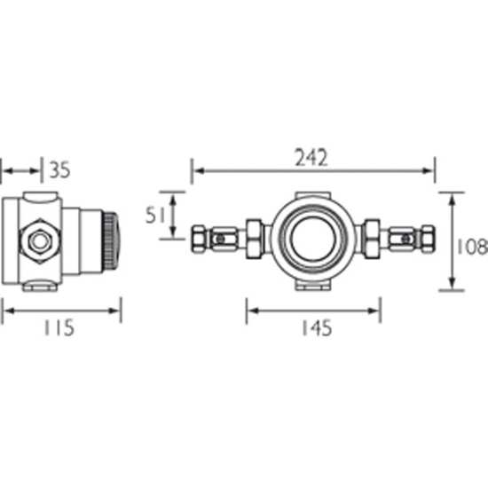 Bristan Gummers 22mm Thermostatic Mixing Valve TS4753ECP #2